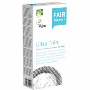 Fair Squared Kondome "Ultra Thin" Packung mit, 10 St., vegane und gefühlsechte Fair-Trade-Kondome