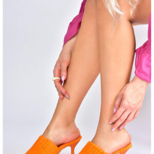 Luxe Public High-Heels, Absatz 9 cm orange