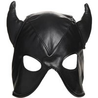 Dungeon Demon Bondage-Maske mit Hörnern - Schwarz