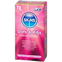 Skins Dots & Ribs Kondome 12 Stk