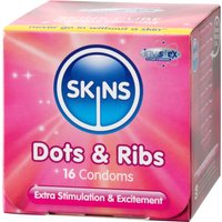 Skins Dots & Ribs Kondome 16er Pack